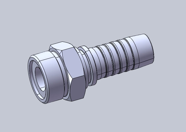 10311公制外螺纹平面O 形圈密封扣压式软管接头[10311-30-12]